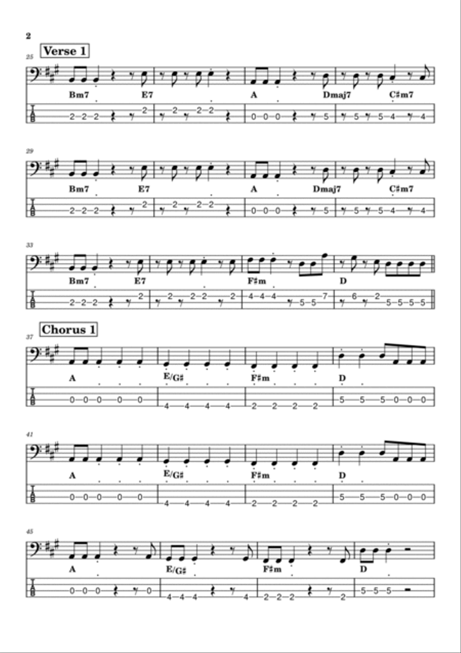 Take On Me Guitar Tablature scores gallery preview page 2