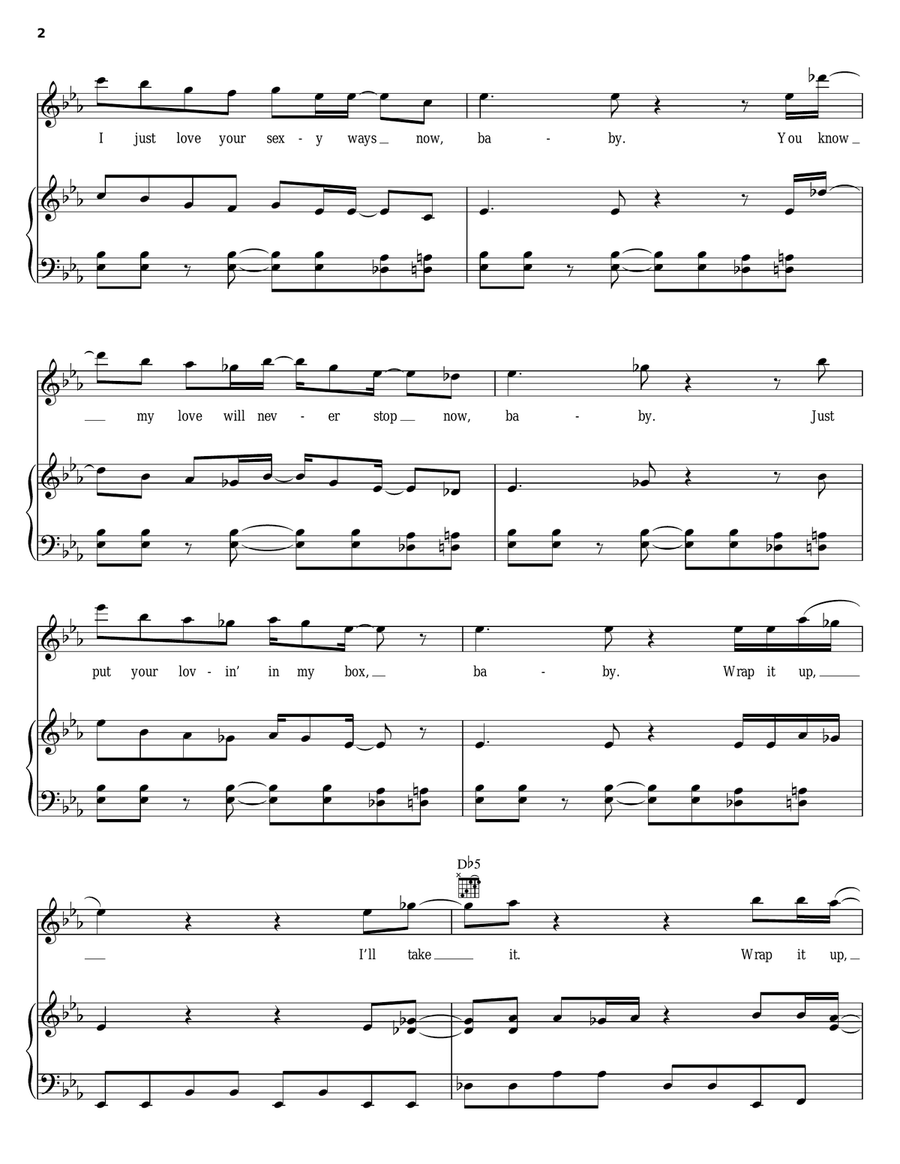 Wrap It Up Piano, Vocal, Guitar scores gallery preview page 2