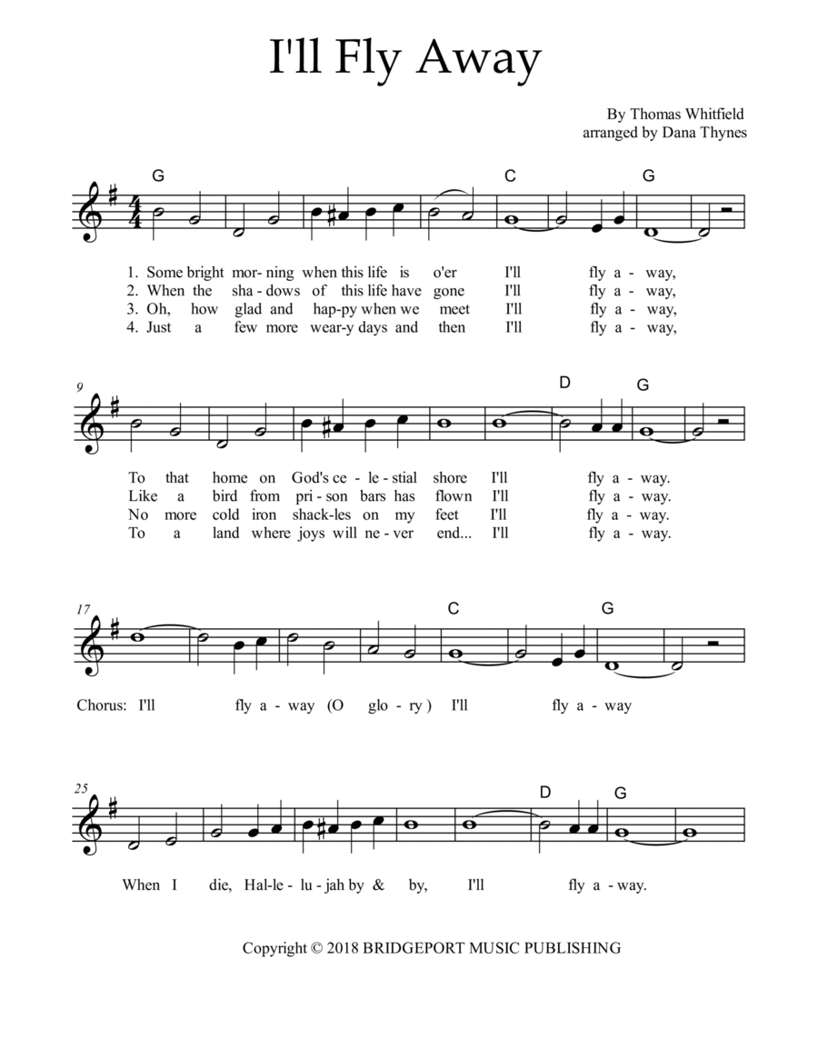 I'll Fly Away SA scores gallery preview page 1