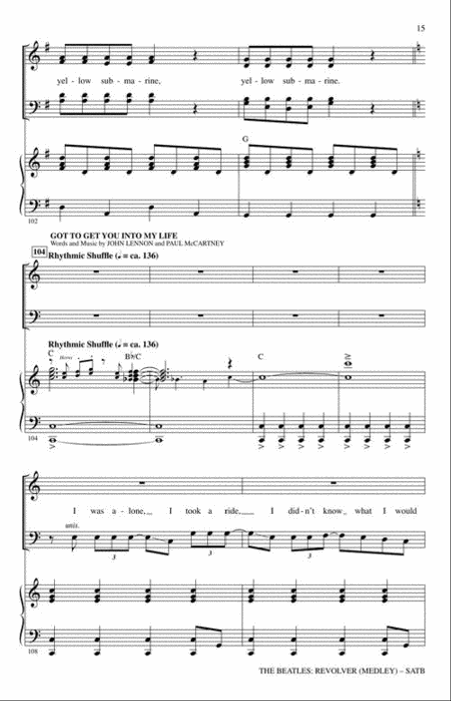 The Beatles: Revolver (Medley) 4-Part scores gallery preview page 7