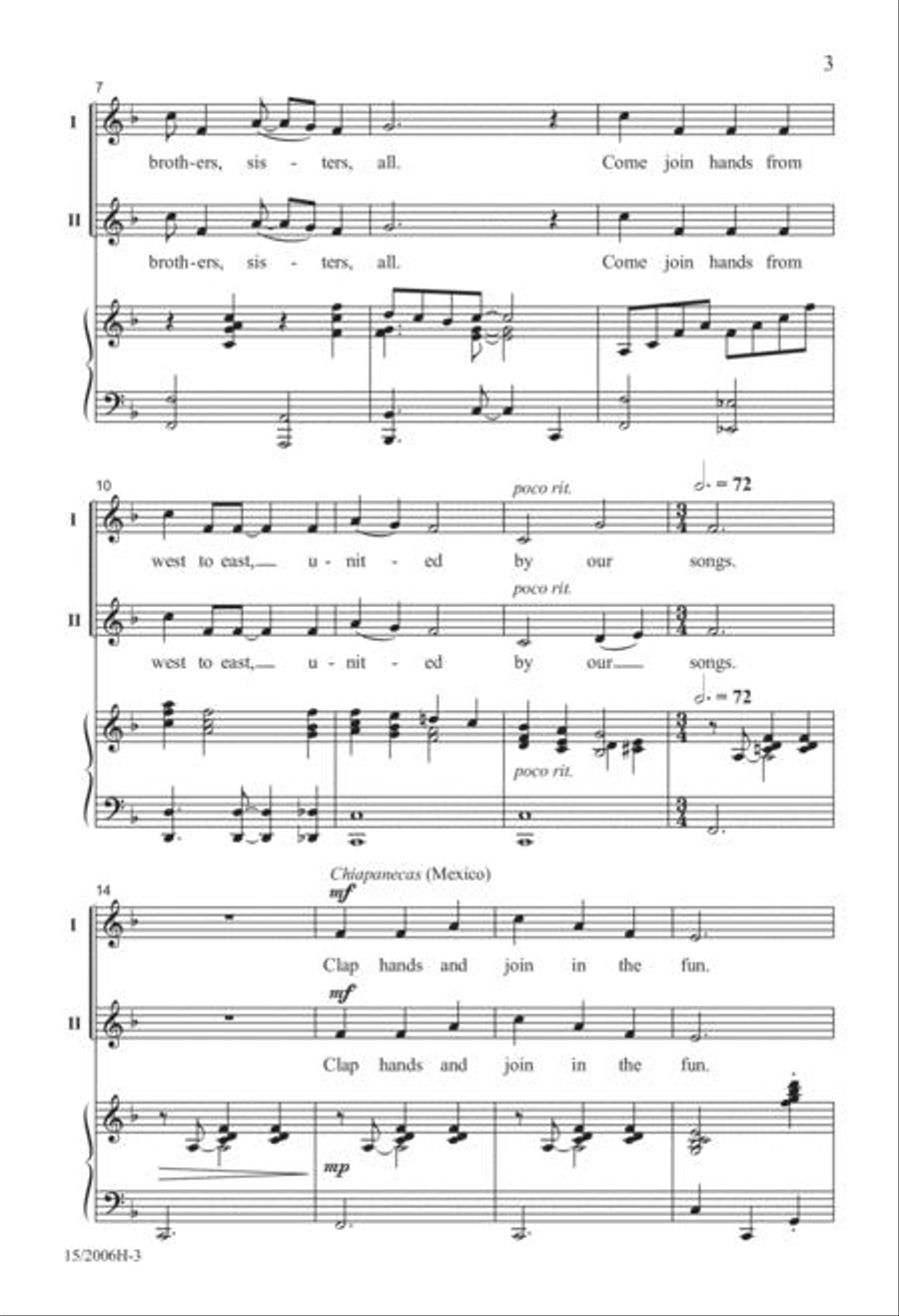 Around the World...in About Three Minutes 2-Part scores gallery preview page 3