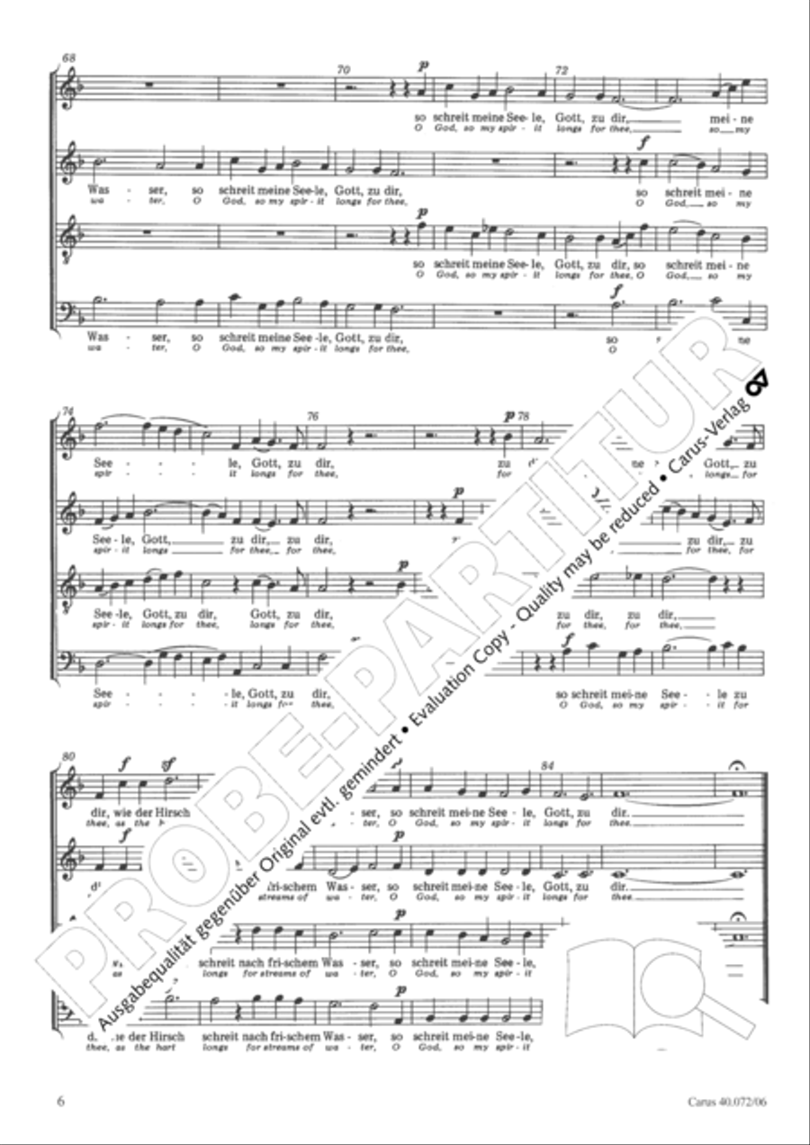 Psalm 42 4-Part scores gallery preview page 7