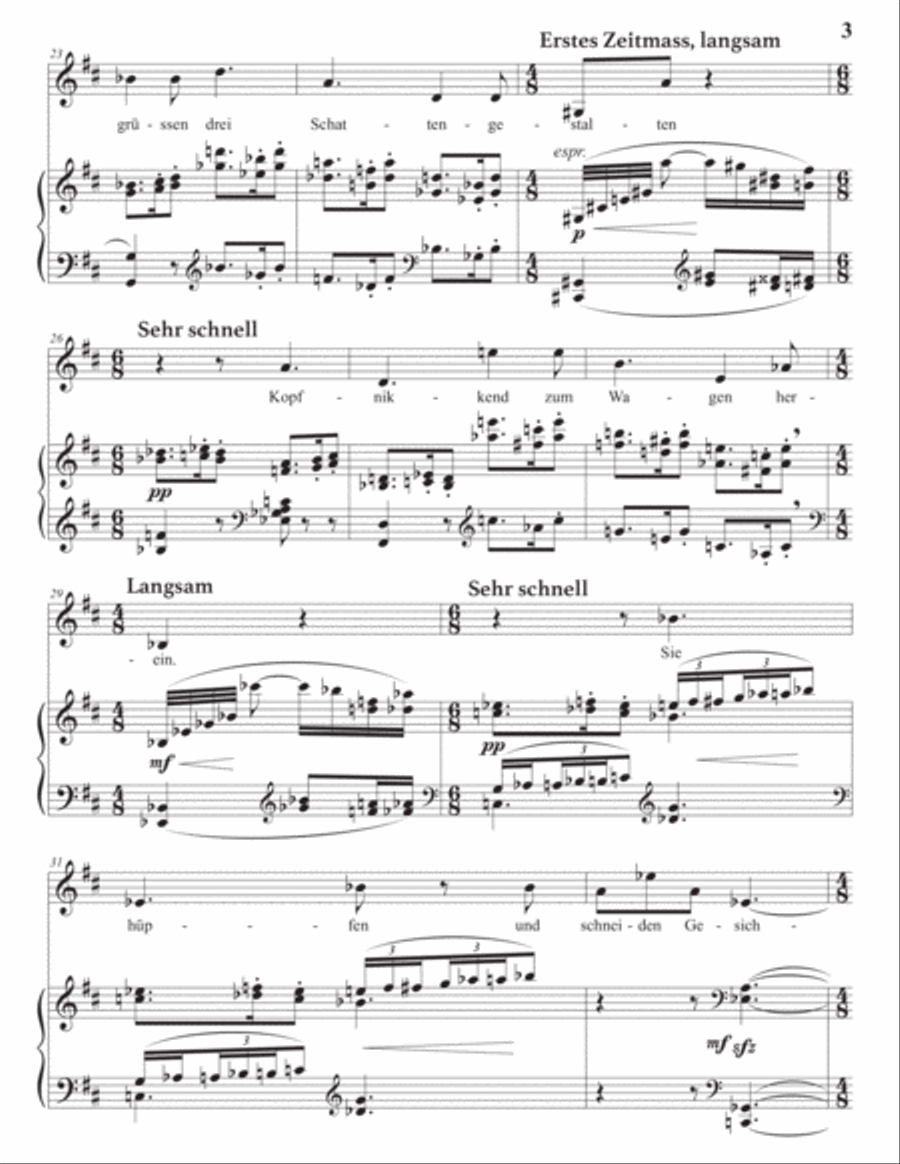 STRAUSS: Waldesfahrt, Op. 69 no. 4 (transposed to D major) Voice scores gallery preview page 4