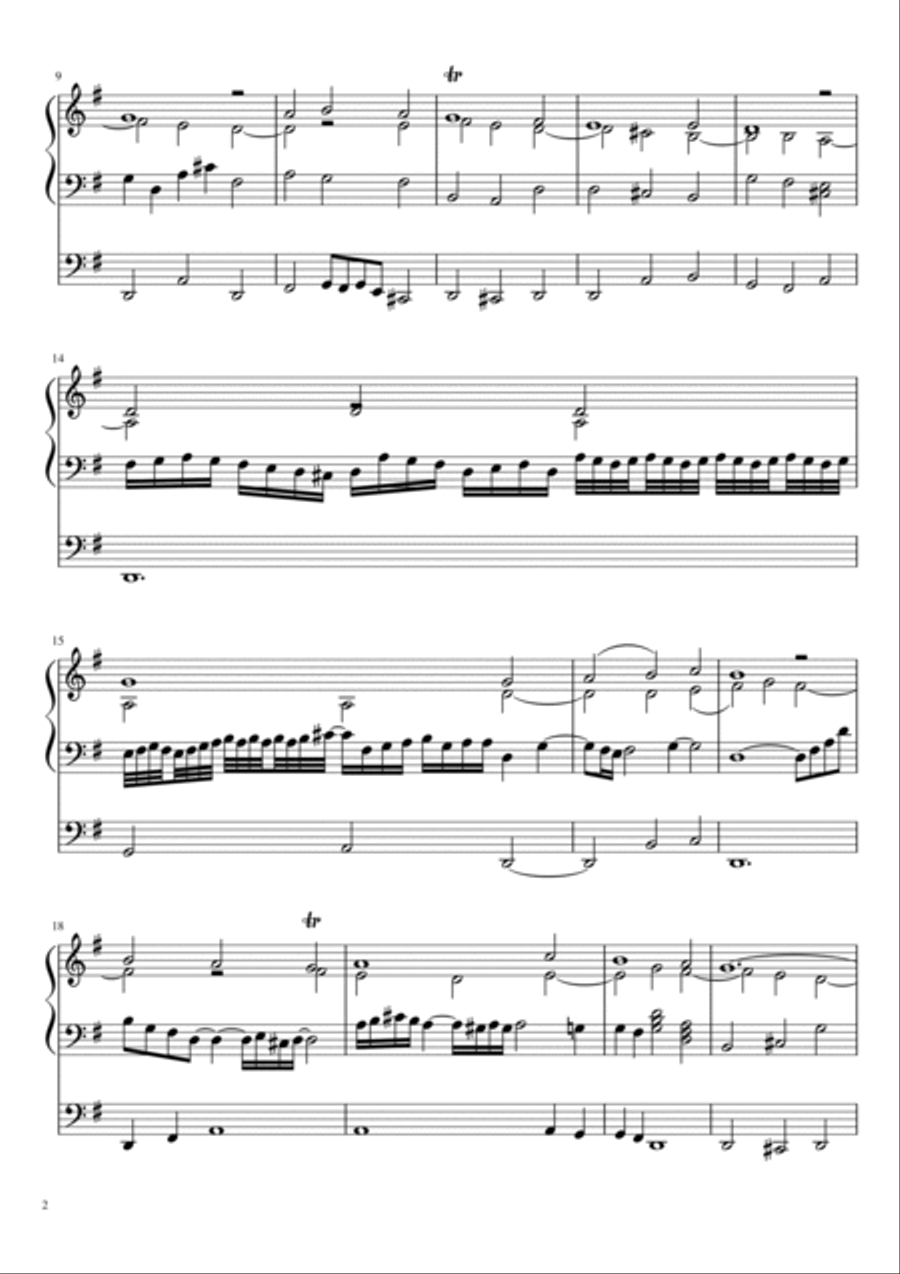Chorale prelude 'Lobe den Herren, O meine Seele' (for organ) Organ Solo scores gallery preview page 2