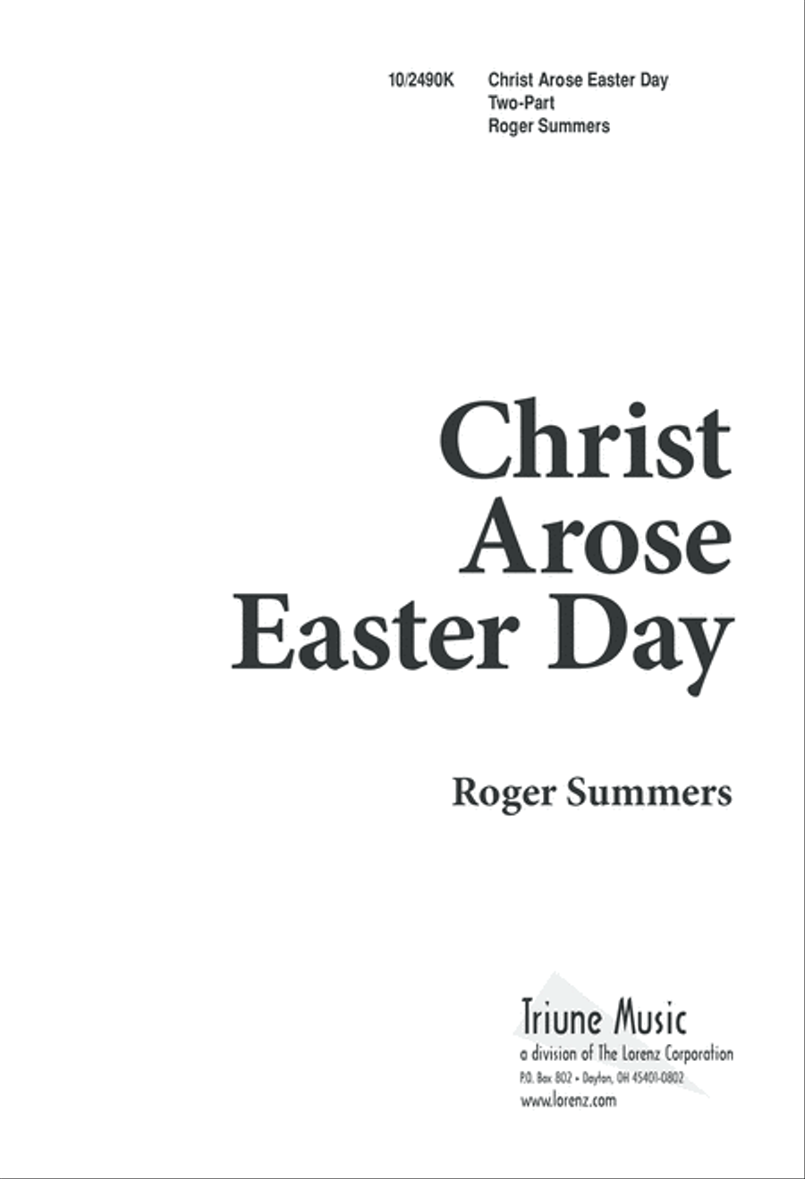 Christ Arose Easter Day 2-Part scores gallery preview page 1