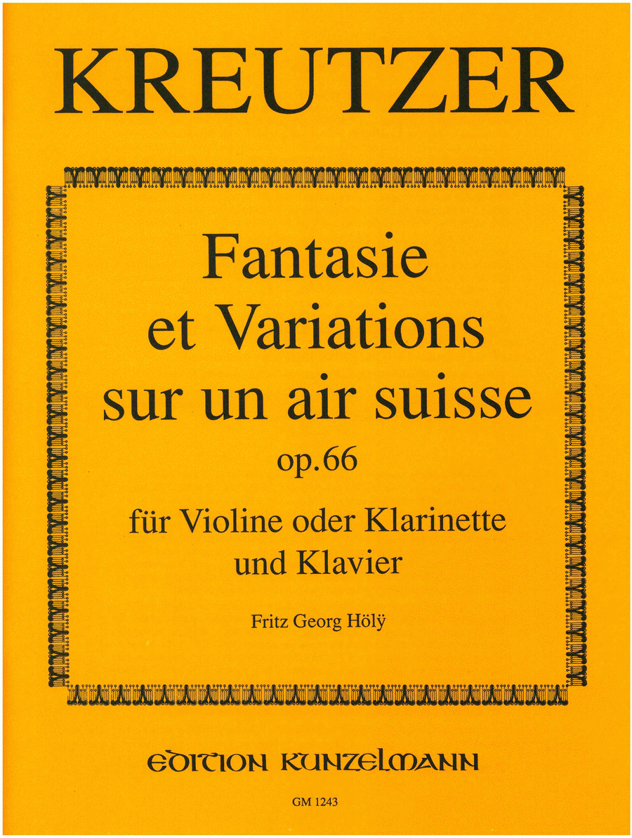 Fantasie et variations sur un air suisse Clarinet scores gallery preview page 1