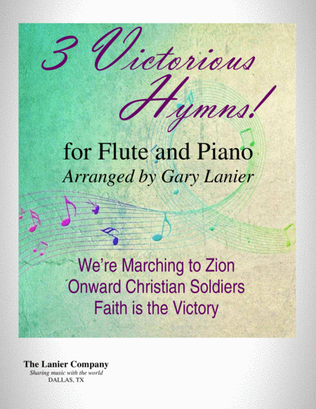 Book cover for 3 VICTORIOUS HYMNS (for Flute and Piano with Score/Parts)