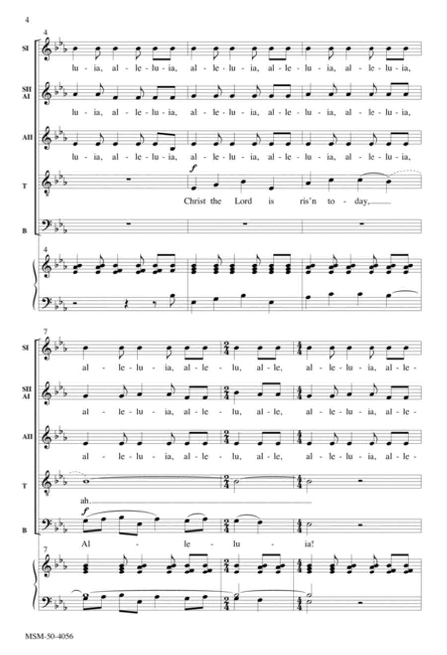 Christ the Lord Is Risen Today Divisi scores gallery preview page 3