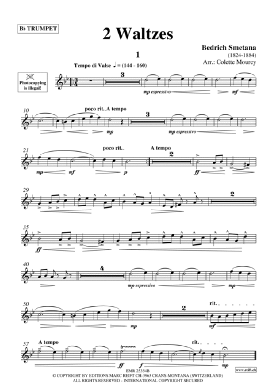 2 Waltzes 2 Waltzes Trumpet scores gallery preview page 2