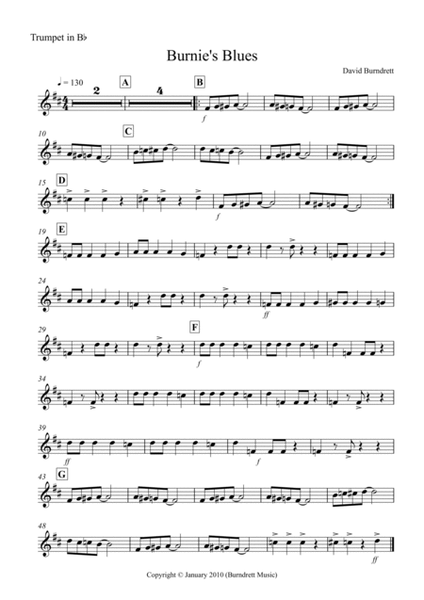 Burnie's Blues for Trumpet and Piano image number null