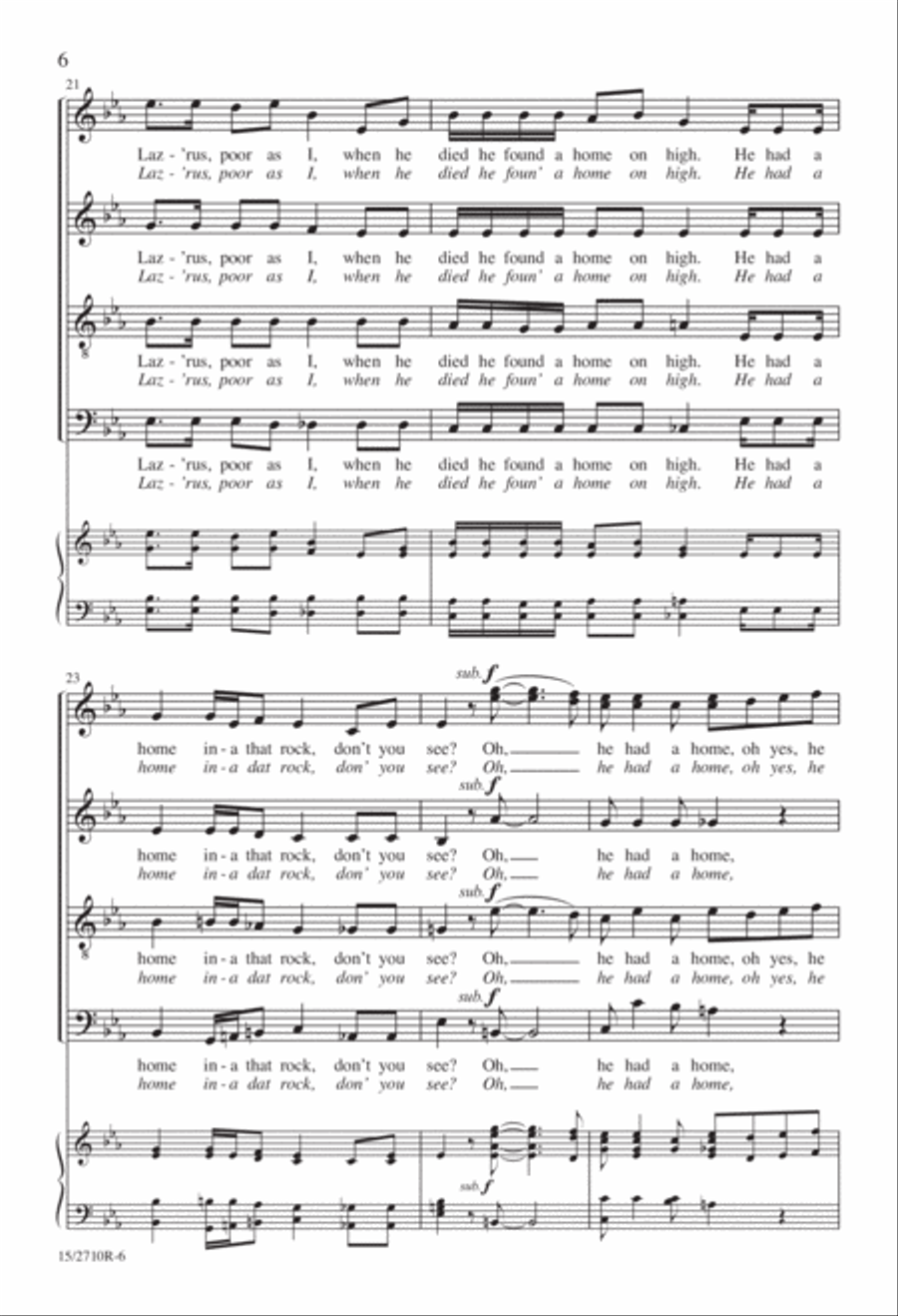 I Got a Home in-a That Rock Divisi scores gallery preview page 7