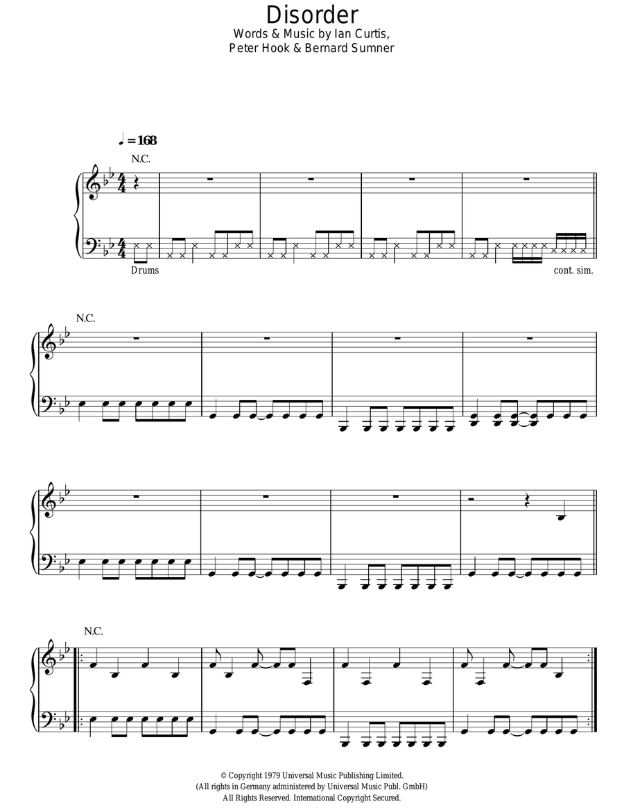 Disorder Acoustic Guitar scores gallery preview page 1
