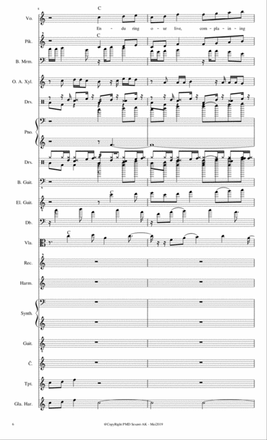 ENDURING OUR LIVE (Tutorial) Large Ensemble scores gallery preview page 6