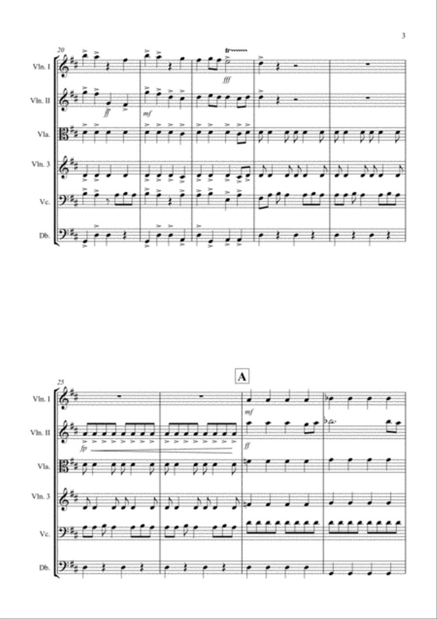 Vivaldi Rocks! for String Orchestra String Quartet scores gallery preview page 3