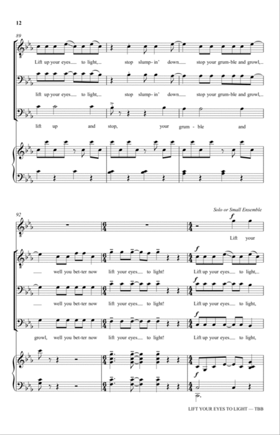 Lift Your Eyes To Light Lift Your Eyes To Light 3-Part scores gallery preview page 12