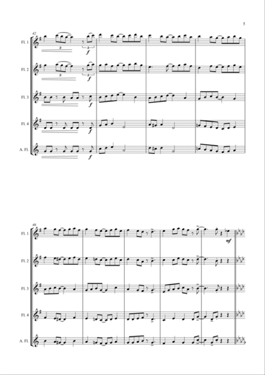 That Christmas Swing Thing - for Flute Quartet Flute Quartet scores gallery preview page 5