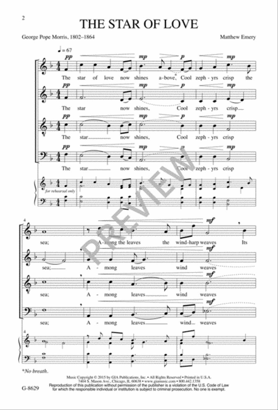 The Star of Love The Star of Love 4-Part scores gallery preview page 3