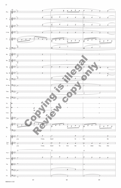 Huron Carol: 'Twas in the Moon of Wintertime (Full Orchestra Score)