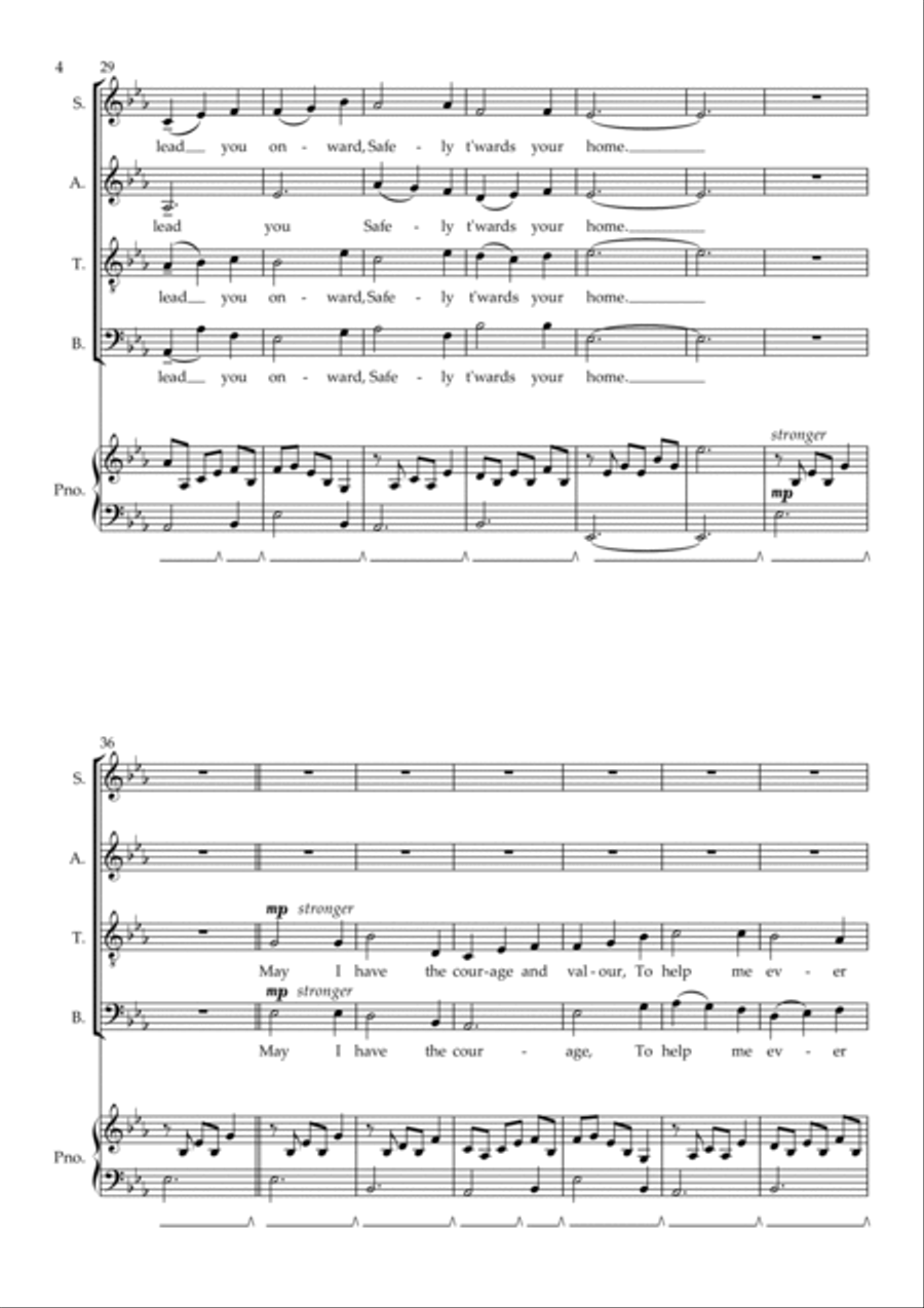 Farewell Blessing Farewell Blessing 4-Part scores gallery preview page 4