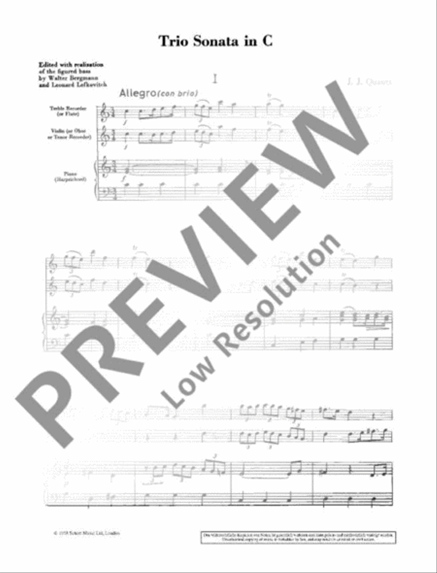Trio Sonata C major Flute scores gallery preview page 4