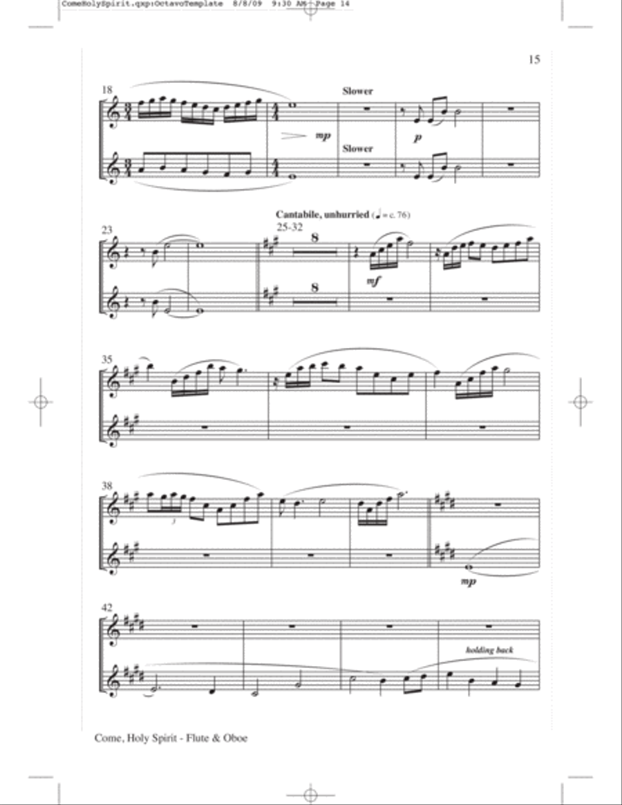 Come, Holy Spirit - SATB 4-Part scores gallery preview page 15