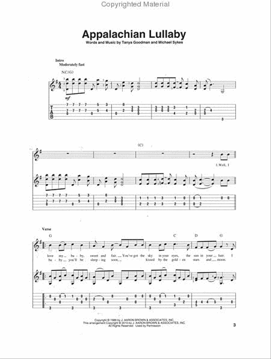 Fingerpicking Lullabyes Fingerpicking Lullabyes Fingerpicking Guitar scores gallery preview page 2
