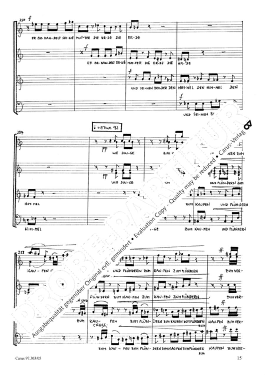 Wir sind ein Teil der Erde ... 1996 4-Part scores gallery preview page 16
