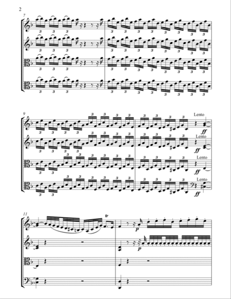 Toccata and Fugue in D Minor String Quartet scores gallery preview page 2