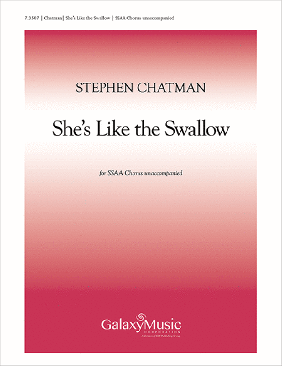 Five Canadian Folk-Songs: 4. She's Like the Swallow