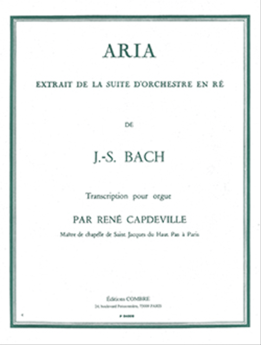 Suite en Re Majeur: Aria