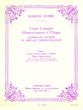 Book cover for Cours Complet d'Improvisation a l'Orgue - Volume 2