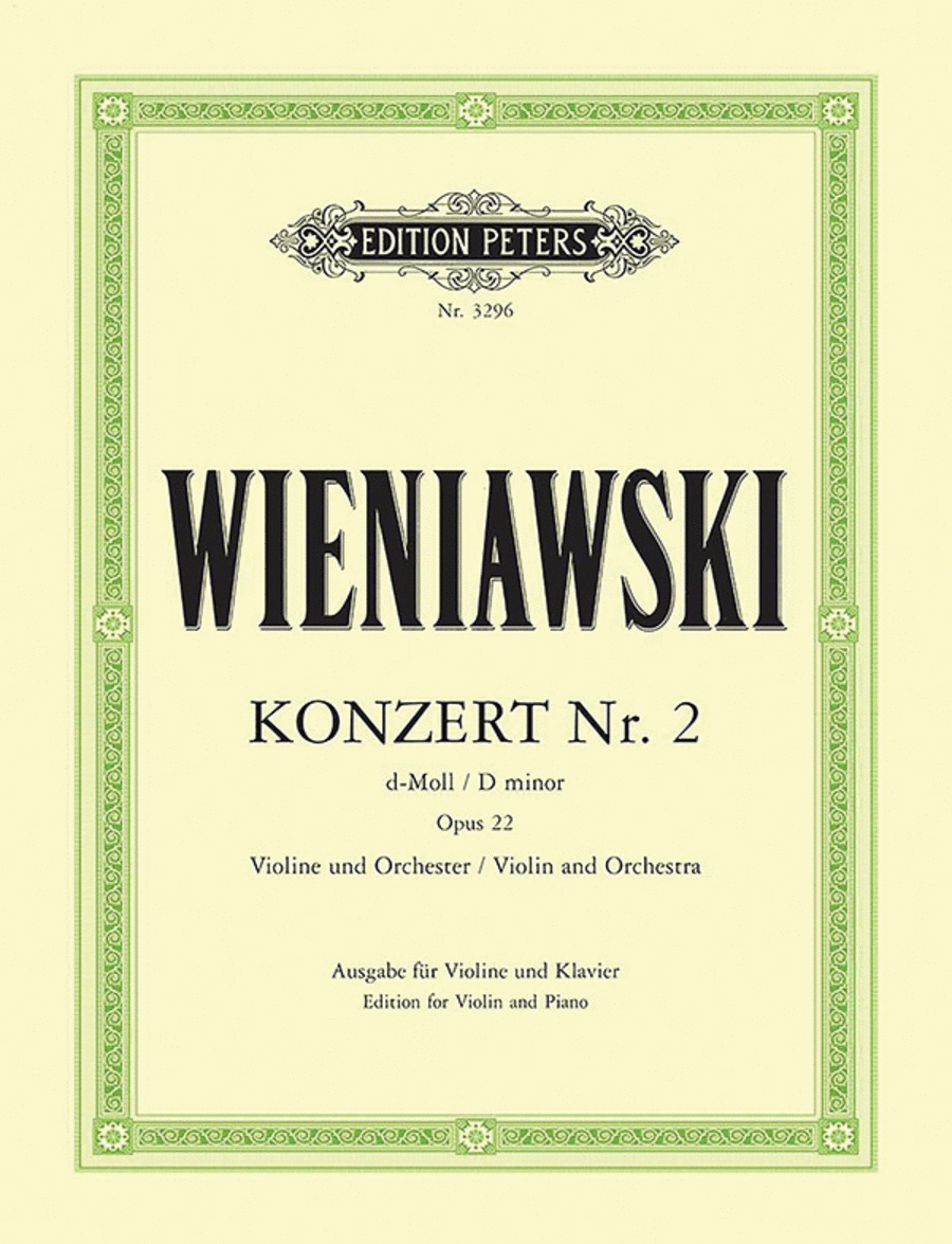 Violin Concerto No. 2 in D minor Op. 22 (Edition for Violin and Piano)