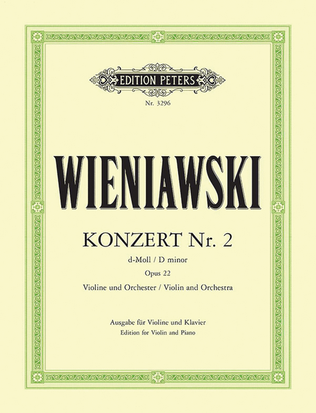 Book cover for Violin Concerto No. 2 in D minor Op. 22 (Edition for Violin and Piano)