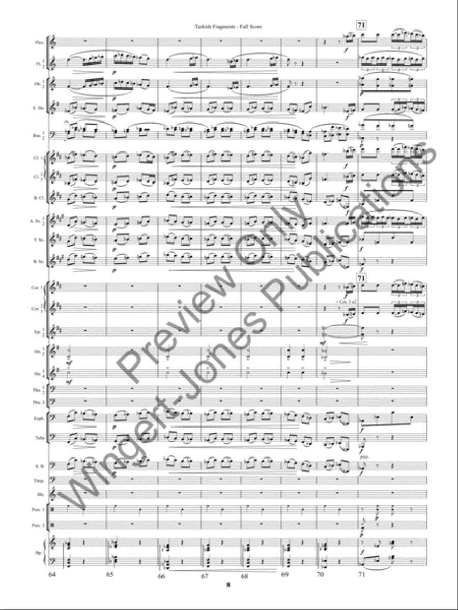 Turkish Fragments Turkish Fragments Concert Band scores gallery preview page 11