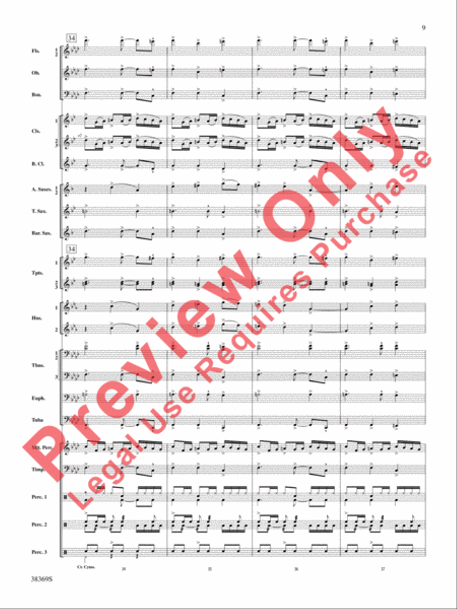 Man of La Mancha Concert Band scores gallery preview page 10