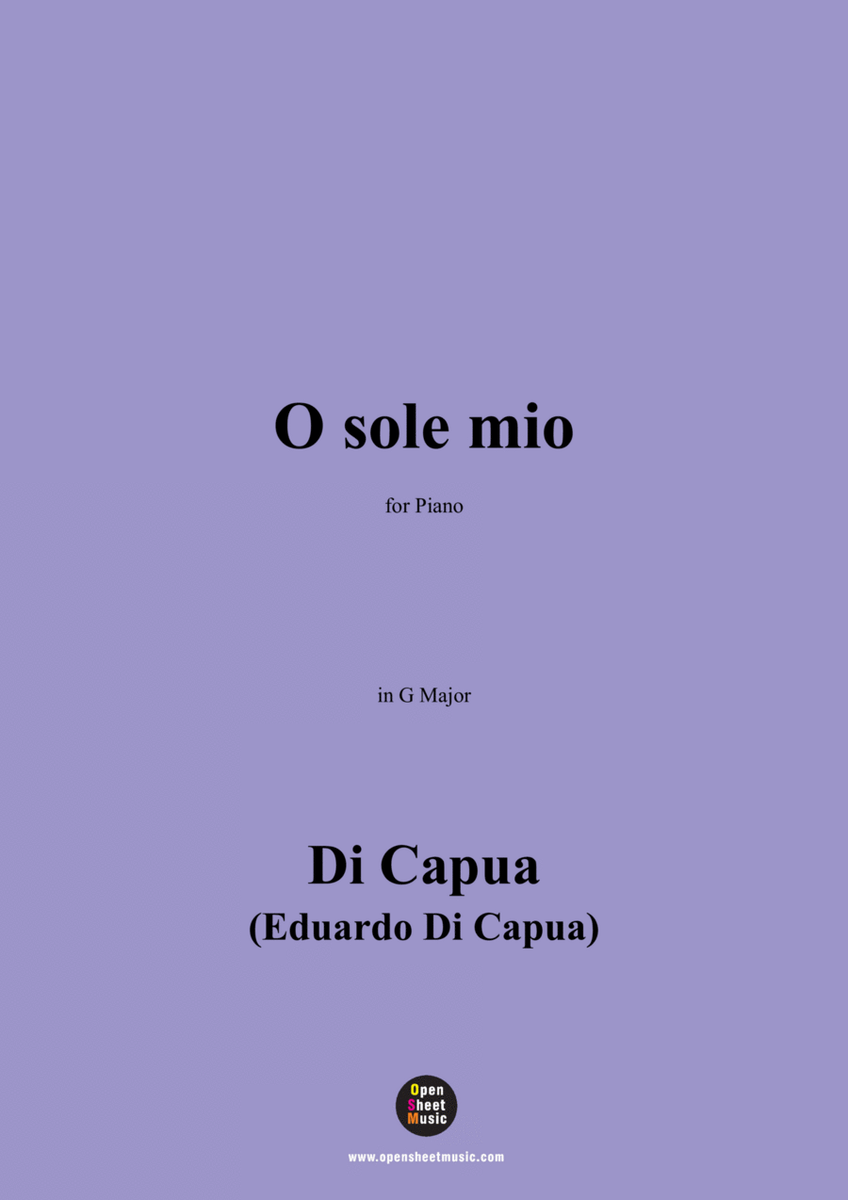 Di Capua-O sole mio,for Piano image number null