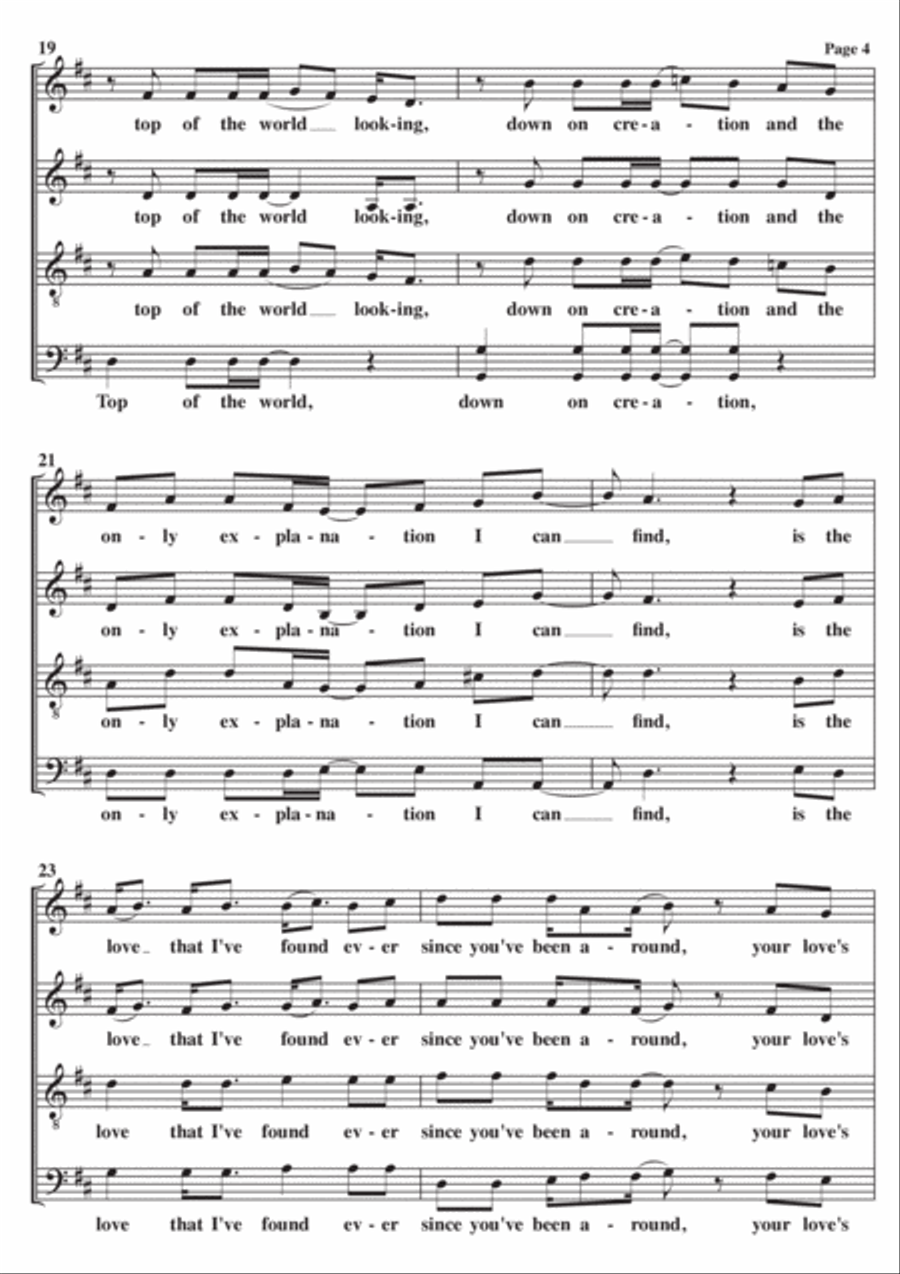 Top Of The World 4-Part scores gallery preview page 4