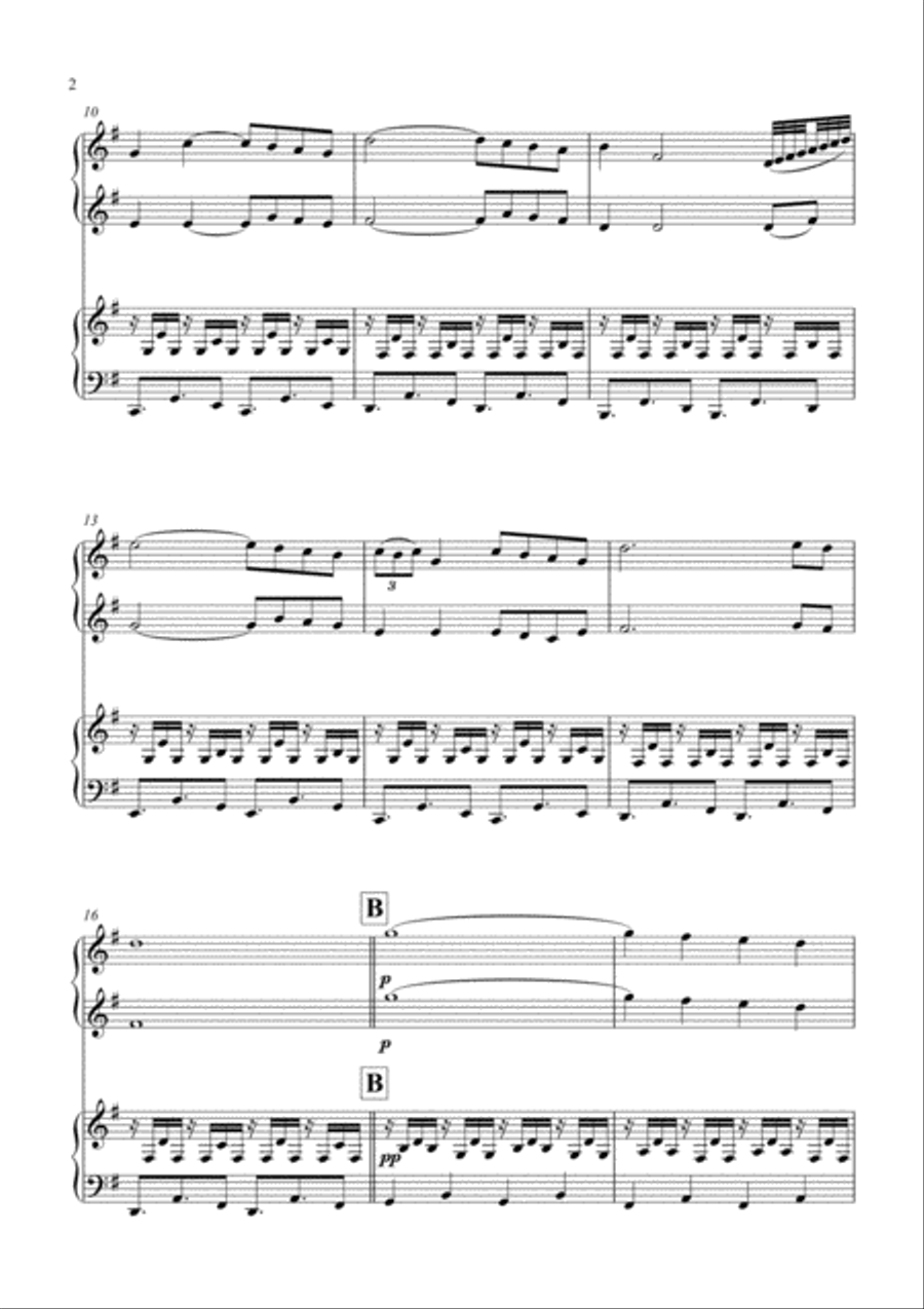 Ti voglio, ho bisogno di te, ti amo Piano scores gallery preview page 2