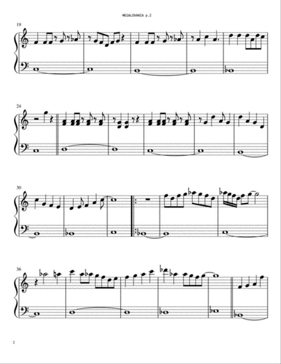 MEGALOVANIA (from Undertale) Easy Piano scores gallery preview page 2