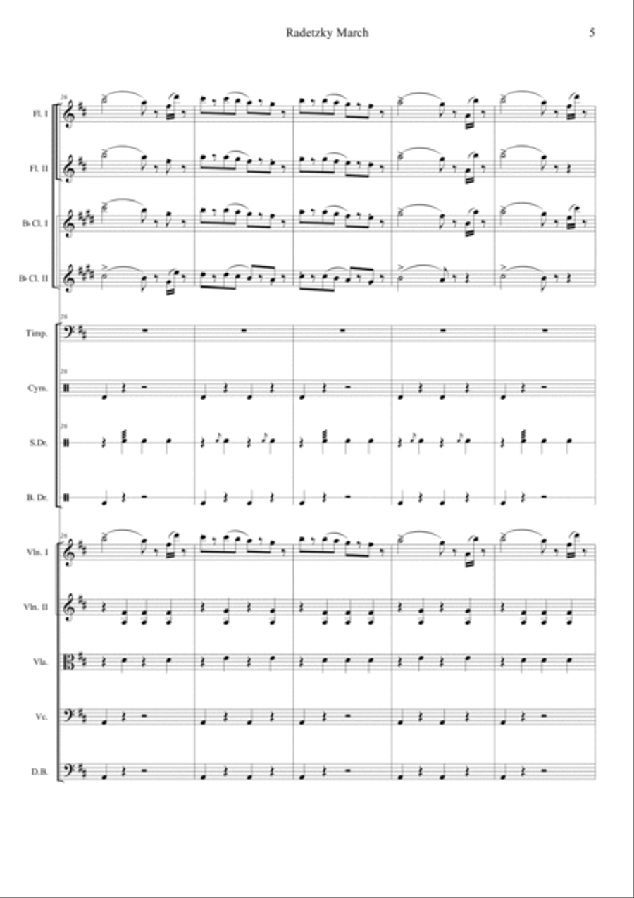 Radetzky Marsch Orchestra scores gallery preview page 5