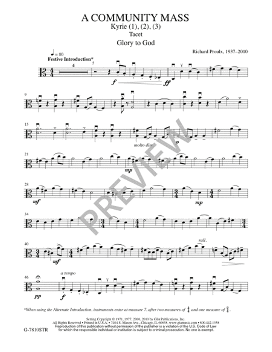A Community Mass - String edition Flute scores gallery preview page 11