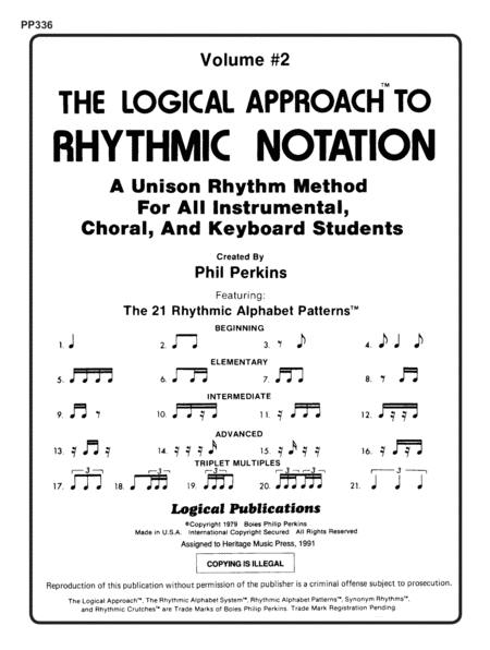 Logical Approach to Rhythmic Notation Vol 2