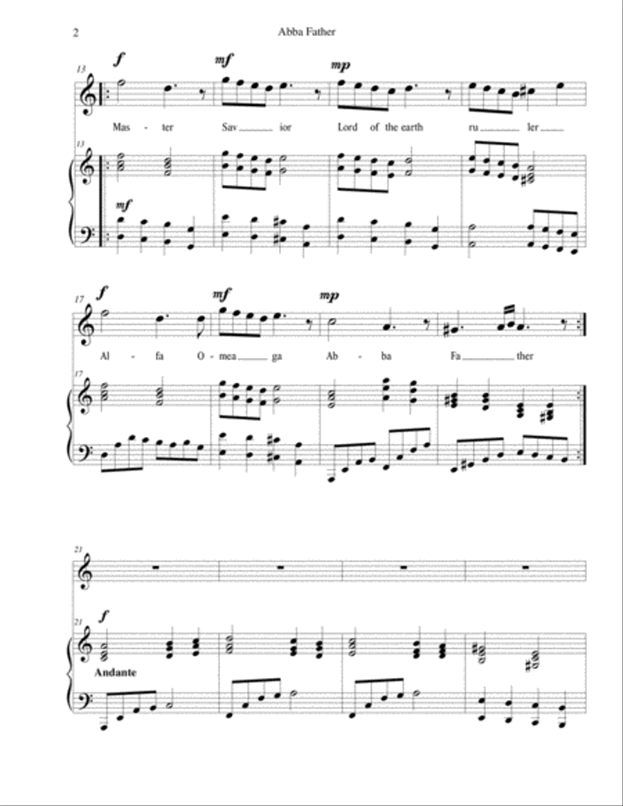 Abba Father Voice Solo scores gallery preview page 2
