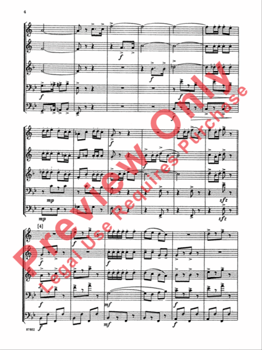 Bugler's Holiday Bugler's Holiday Brass Quintet scores gallery preview page 5