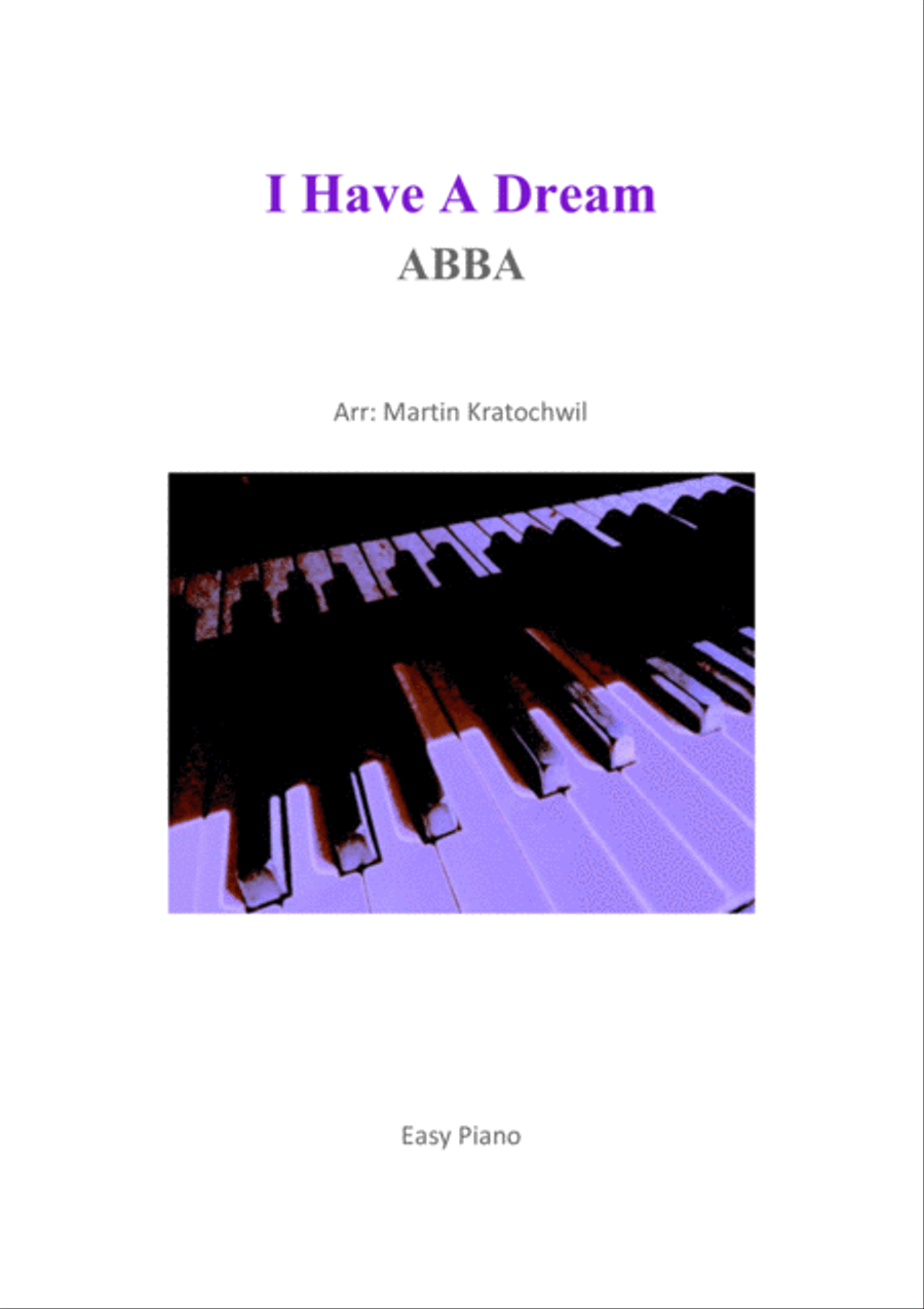 I Have A Dream Easy Piano scores gallery preview page 1