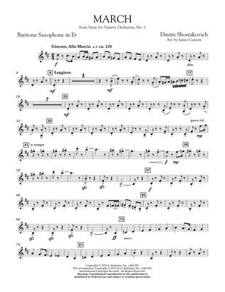 March from Suite for Variety Orchestra, No. 1 - Eb Baritone Saxophone