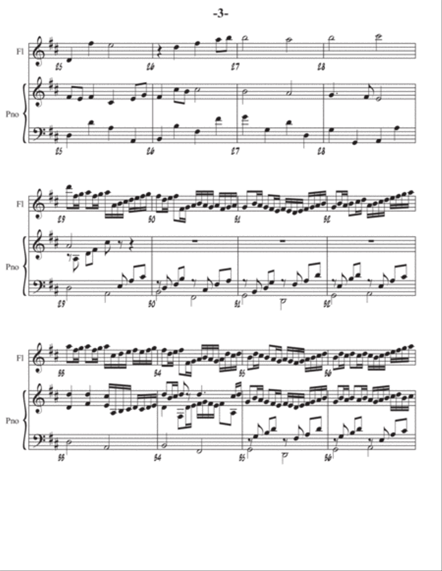 Pachelbel Canon in D Flute Solo scores gallery preview page 3