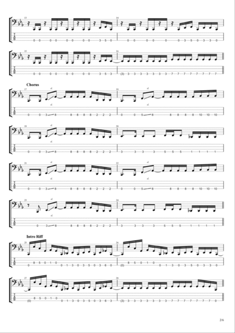 Stricken Bass Guitar scores gallery preview page 2