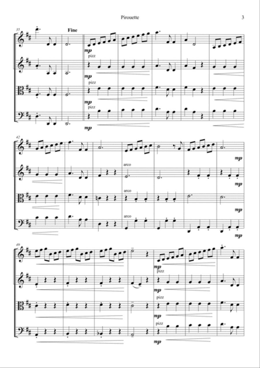 6 Waltzes for String Quartet String Quartet scores gallery preview page 5