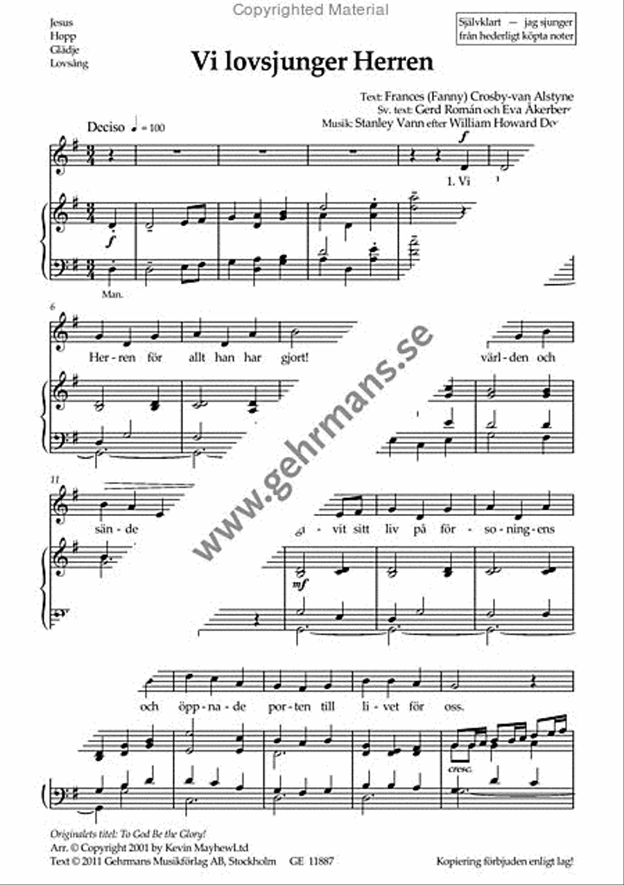 Vi lovsjunger Herren 3-Part scores gallery preview page 2